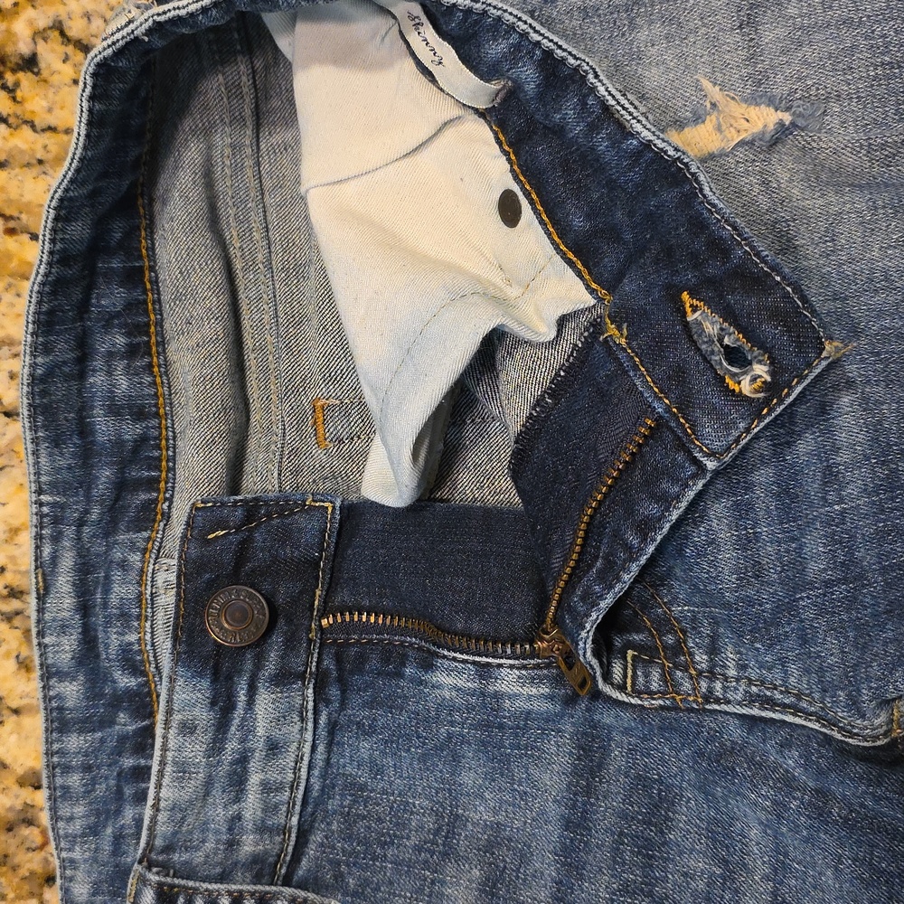 Denim & Supply Ralph Lauren Distressed Skinny Jeans Blue Womens Size 27/32 Y2K - Picture 9 of 14